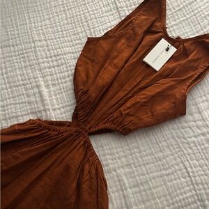 Faithful The Brand - Rust Color Trapani Midi Dress